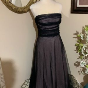 BCBGMAXAZRIA STAPLESS TAFFETA DRESS